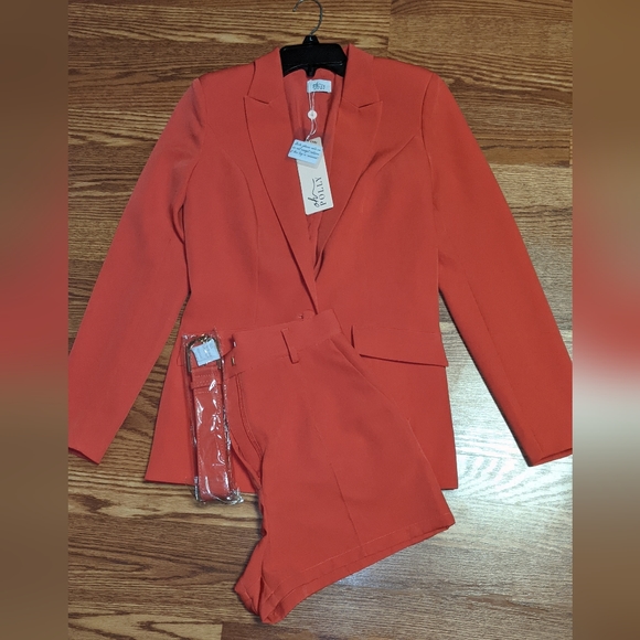 Oh Polly Unfinished Business High Waist Short Suit Set - Picture 5 of 8